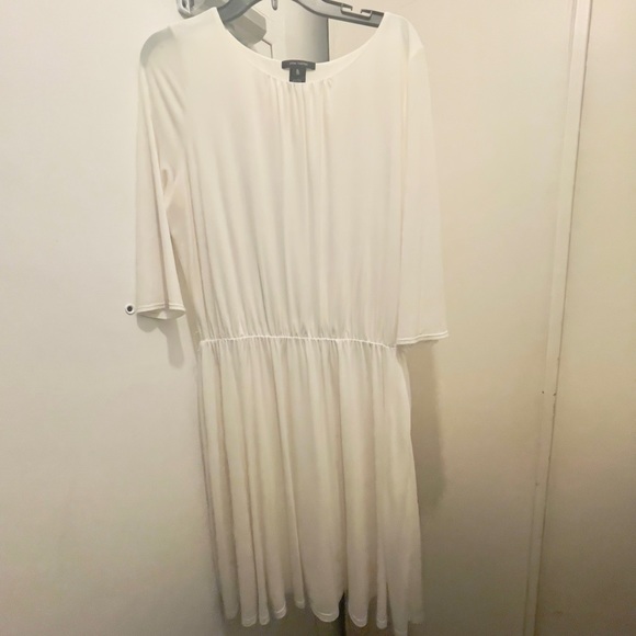 PreLoved Pink Tartan white dress - Picture 1 of 4